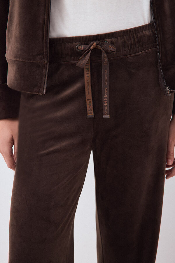 Pedro del Hierro Velvet trousers Brown