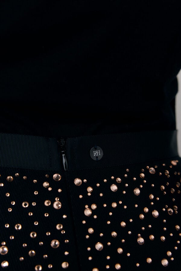 Pedro del Hierro Pencil skirt in fantasy fabric Black