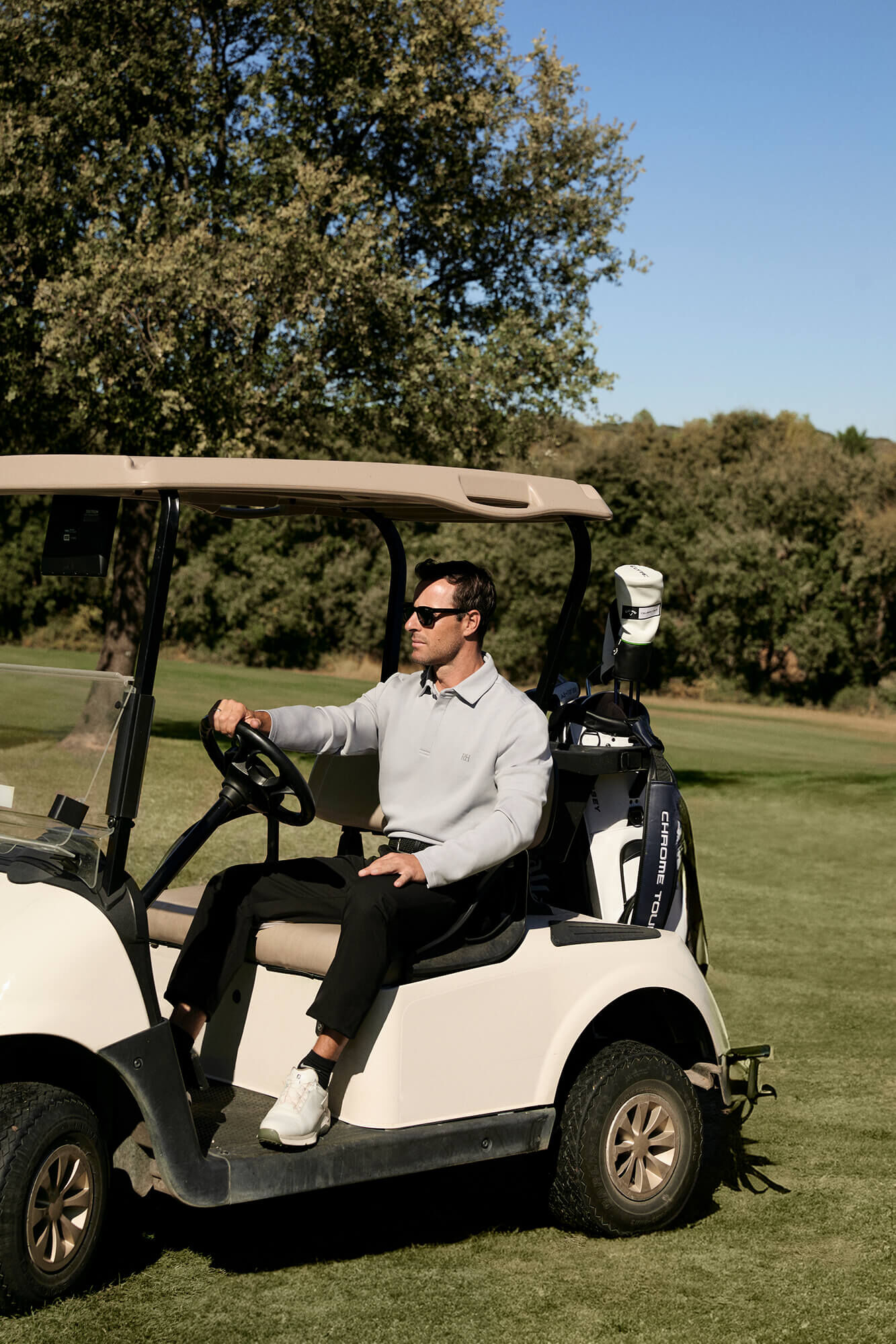 Pedro del Hierro Plain long sleeve golf polo shirt