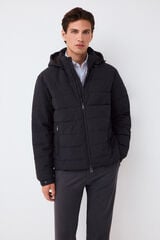 Pedro del Hierro Grey melange fabric puffer jacket Grey