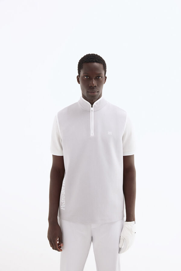 Pedro del Hierro Zip-fastening golf gilet Grey