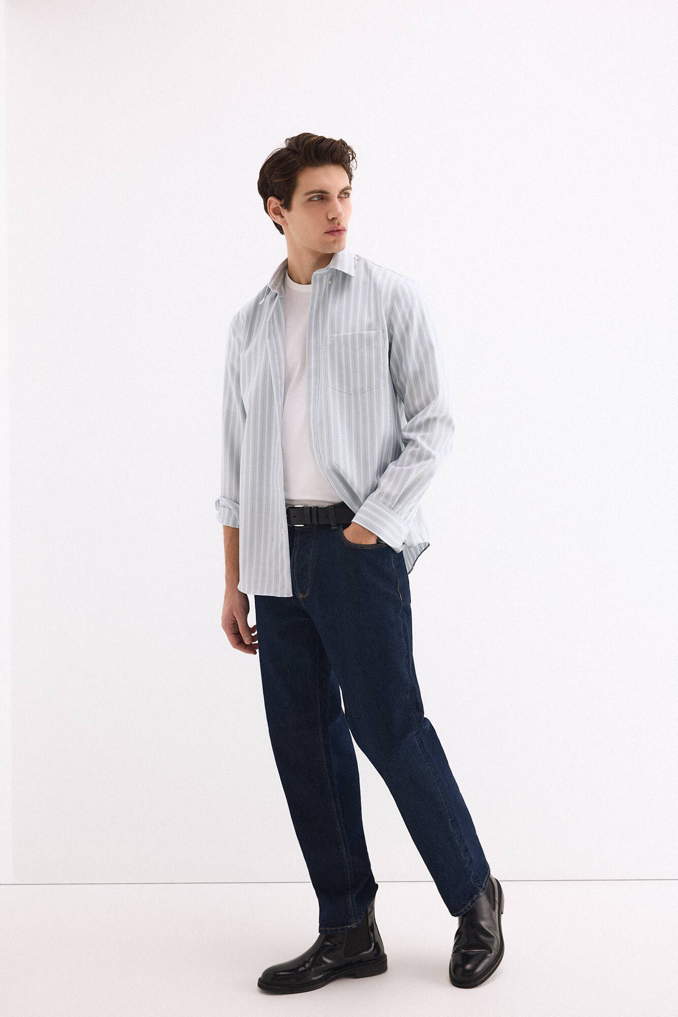 Pedro del Hierro Striped non-iron oxford shirt