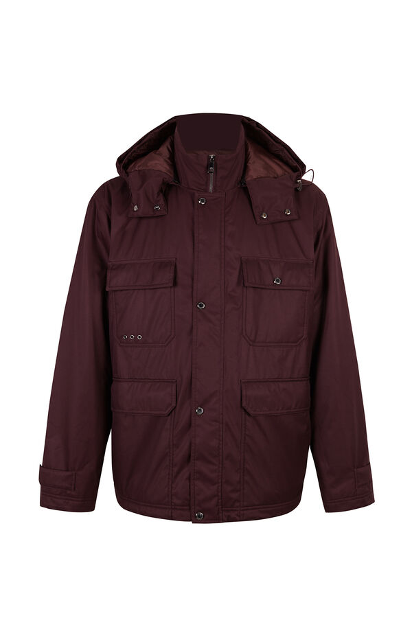 Pedro del Hierro Four-pocket field jacket Burgundy