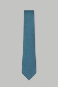 Pedro del Hierro Natural silk tie Turquoise