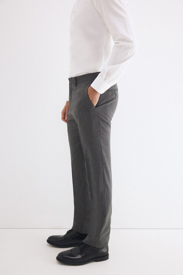 Pedro del Hierro Canvas slim bi-stretch trousers Grey