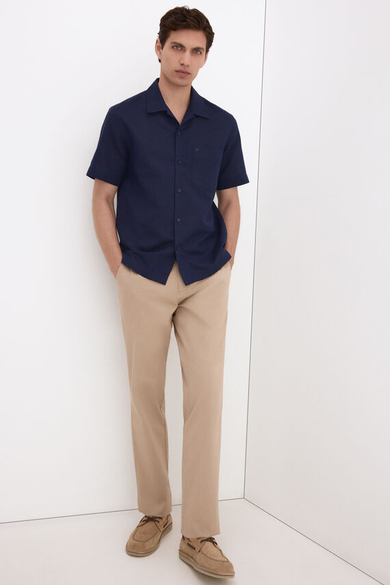 Camisa de lino algodón manga corta