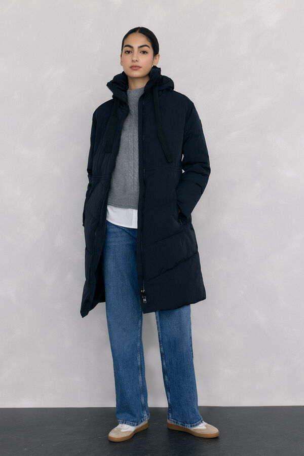 Pedro del Hierro Long hooded parka Black