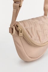 Pedro del Hierro Active wear canvas waist bag with logo Beige