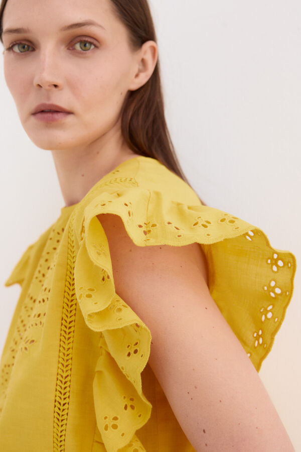 Pedro del Hierro T-shirt sem mangas com dourados Amarelo