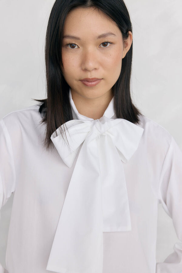 Pedro del Hierro Wide bow shirt White