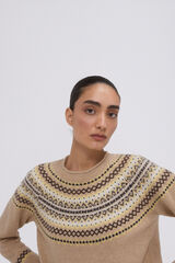Pedro del Hierro Jersey jacquard greca Marrón