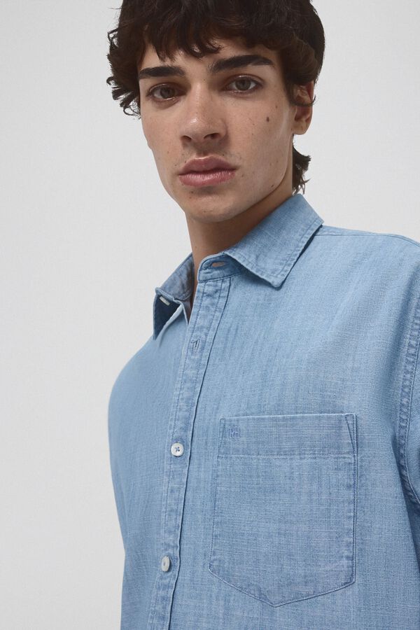 Pedro del Hierro camisa jeans índigo Azul