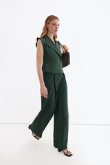 Pedro del Hierro Wide leg trousers Green