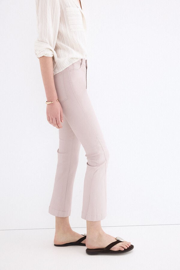 Pedro del Hierro Jeans flare cropped Rosa