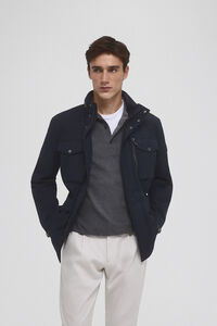 Pedro del Hierro Jacket with four pockets Blue