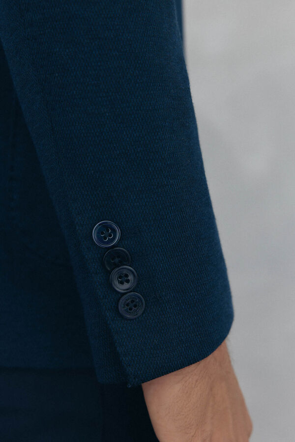 Pedro del Hierro Basic jersey-knit blazer with removable lining Blue