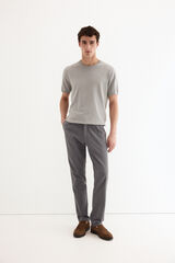 Pedro del Hierro Premium short sleeve cotton jersey T-shirt Grey