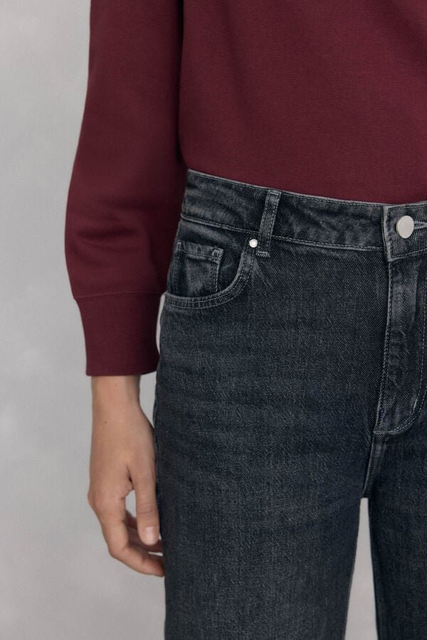 Pedro del Hierro Basic wide-leg jeans Grey