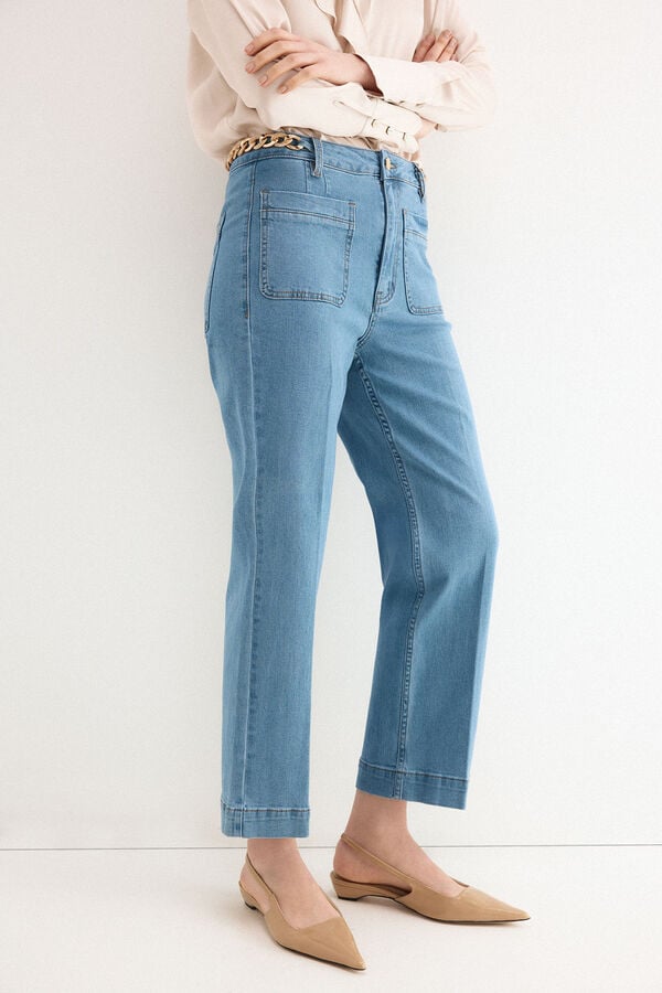 Pedro del Hierro Cropped stove pipe jeans Blue