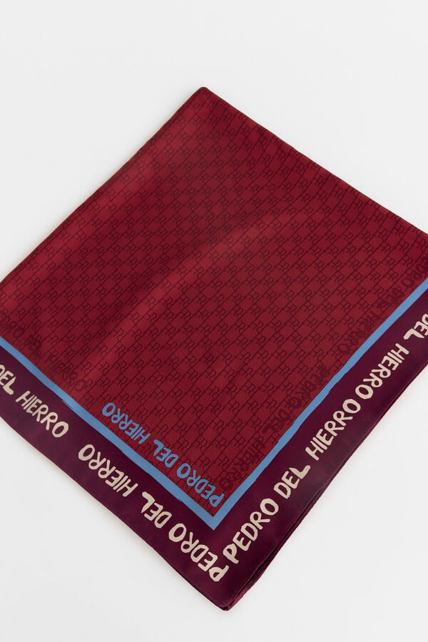 Pedro del Hierro Logo shawl Red