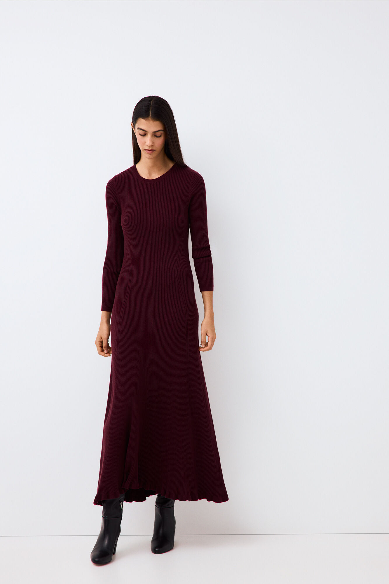 Pedro del Hierro Ribbed knit midi dress