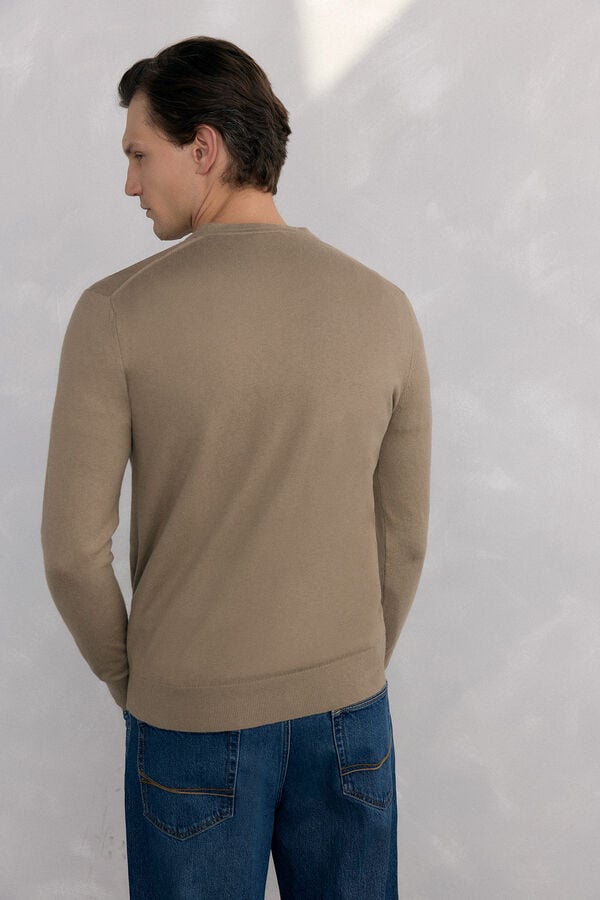 Pedro del Hierro V-neck jumper Beige