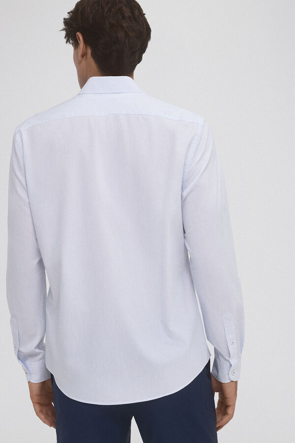 Pedro del Hierro Wrinkle free striped shirt White