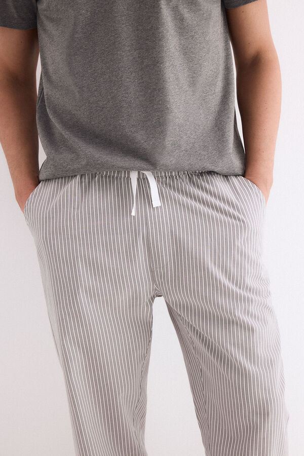 Pedro del Hierro Jersey-knit and fabric pyjama set Blue