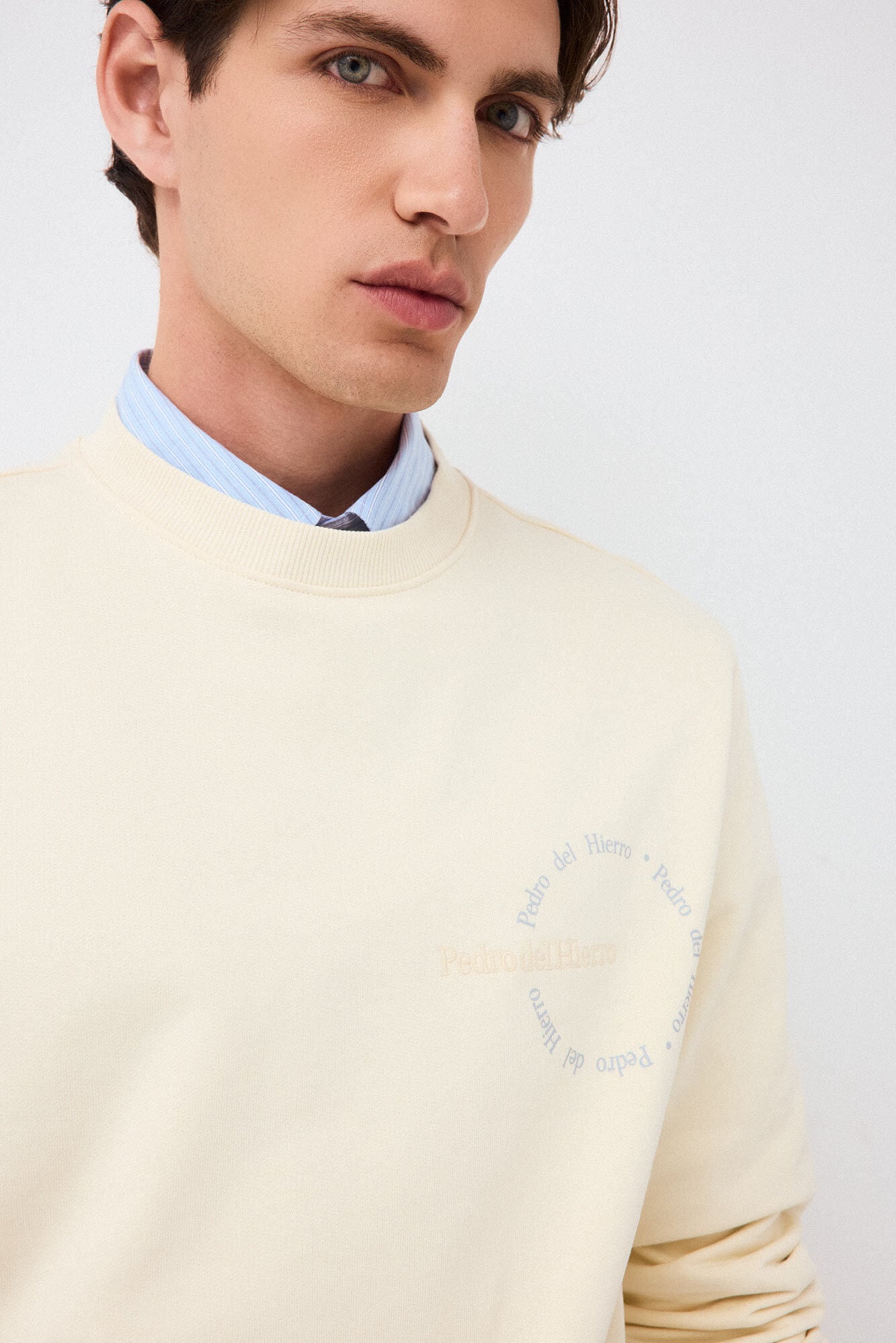Pedro del Hierro Sweatshirt com logo gola caixa