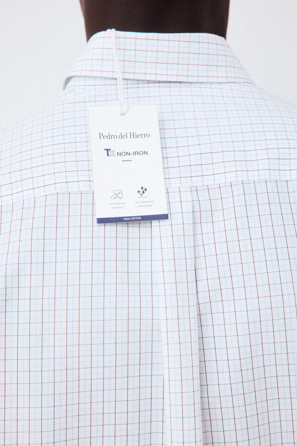 Pedro del Hierro Plaid shirt Blue