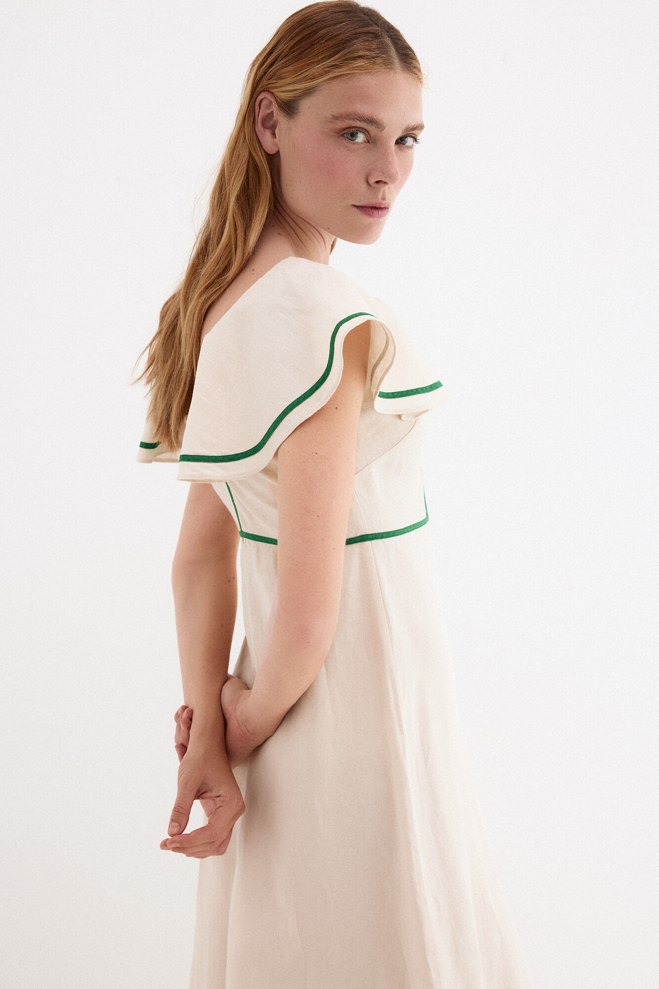 Pedro del Hierro Linen dress with contrast details
