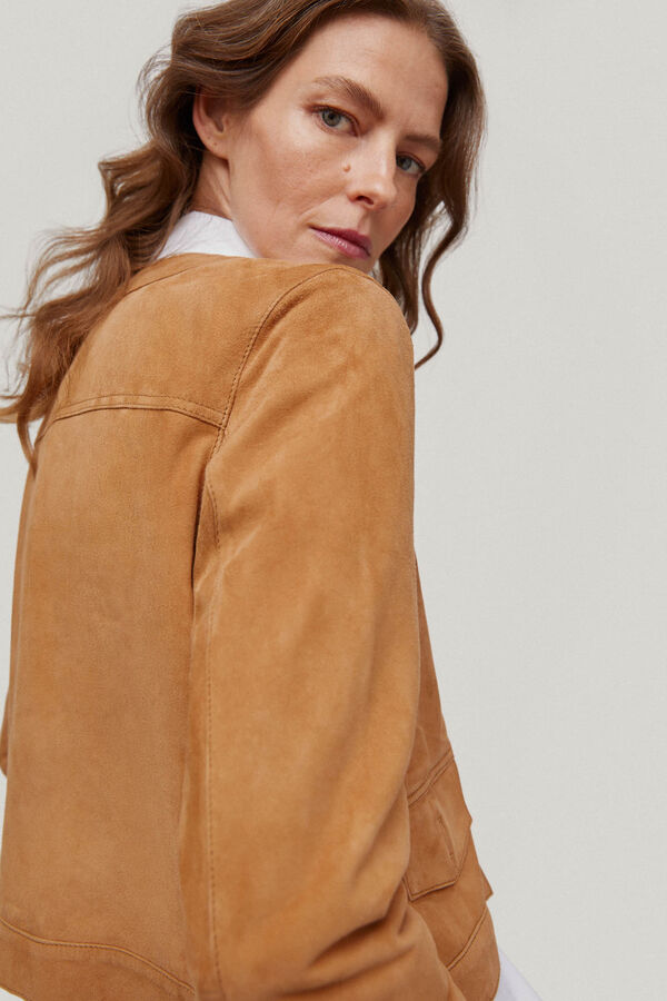 Pedro del Hierro Chaqueta de ante Marrón