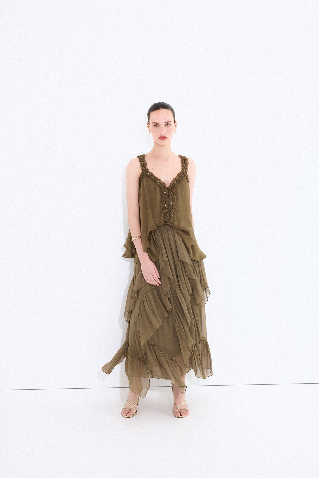 Pedro del Hierro Romantic ruffled skirt