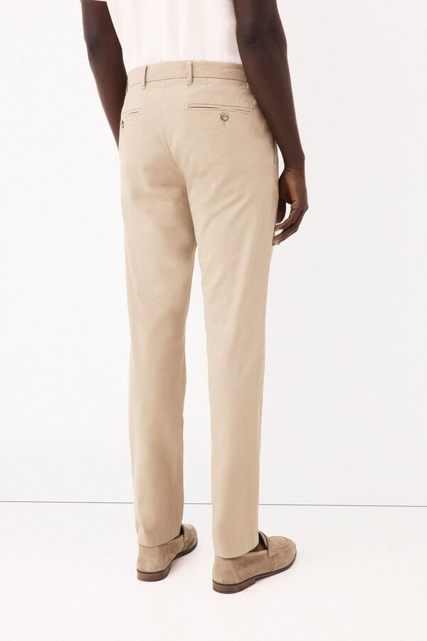 Pedro del Hierro Lightweight structure slim chinos Beige