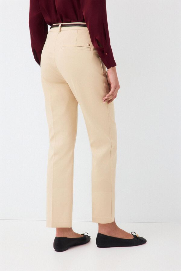 Pedro del Hierro Classic straight trousers Beige