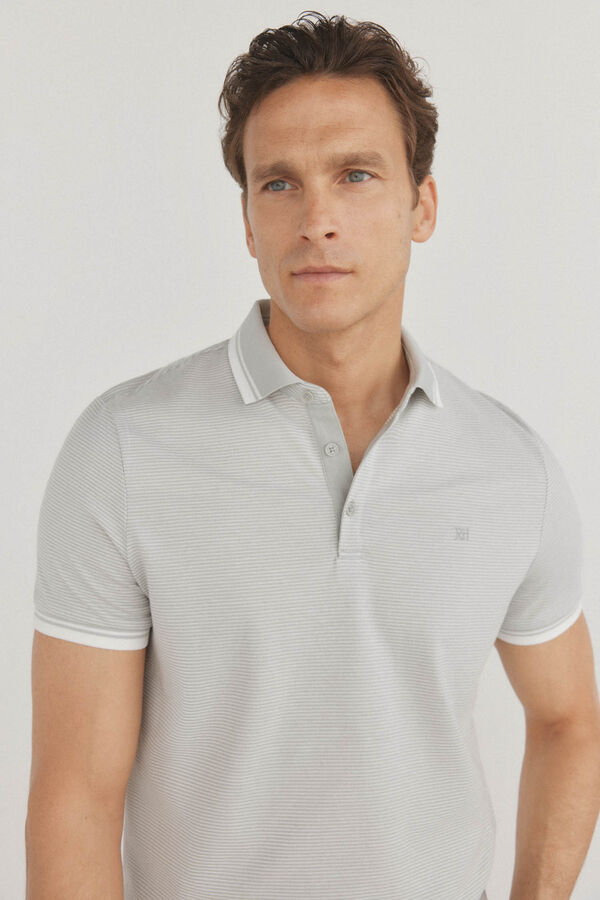 Pedro del Hierro Striped polo tips Green