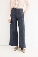 Pedro del Hierro Wide denim trousers Blue