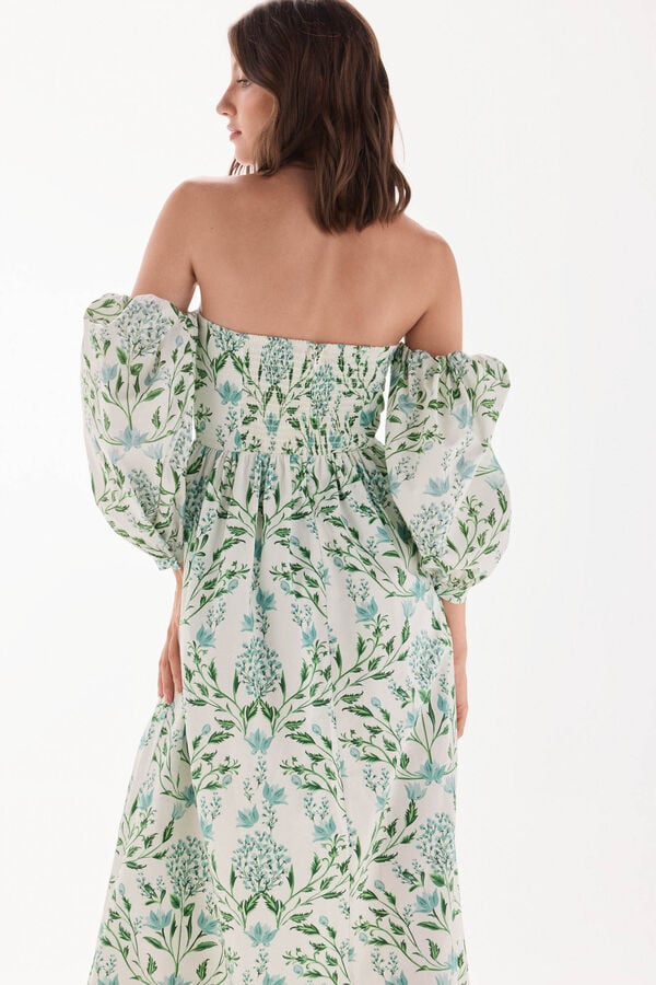 TFP by Tamara Falcó Vestido decote caicai estampado Turquesa