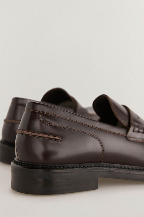 Pedro del Hierro Leather dress loafer Brown
