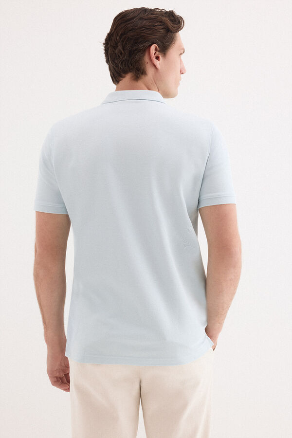 Pedro del Hierro Basic piqu&eacute; polo shirt Blue