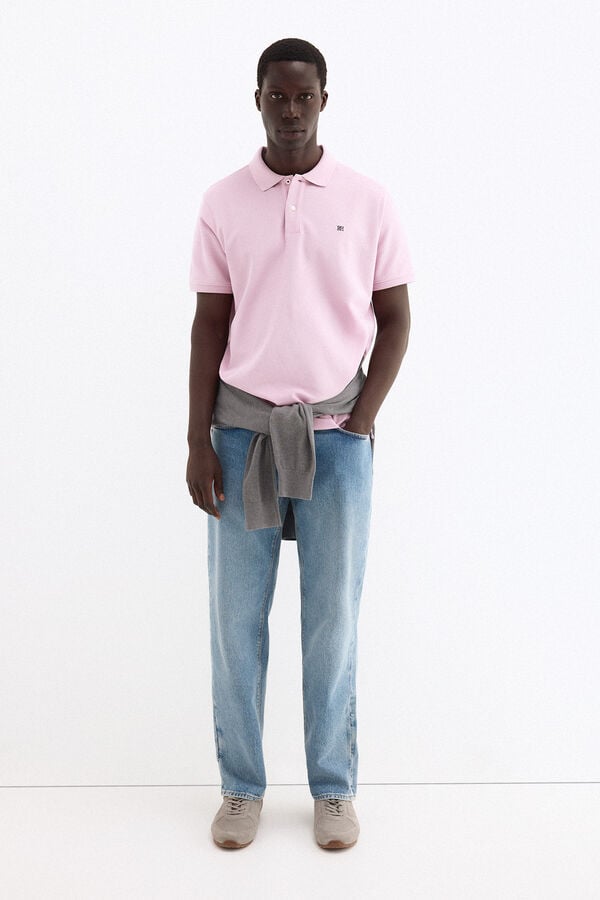 Pedro del Hierro Basic piqu&eacute; polo shirt Pink