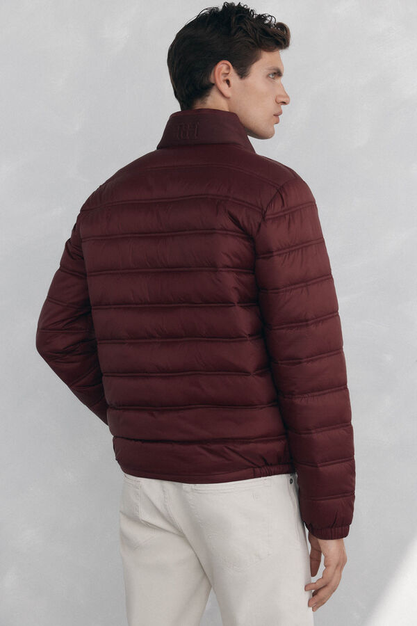 Pedro del Hierro Ultra-light quilted jacket Burgundy