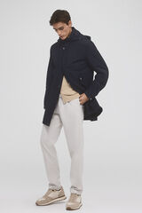 Pedro del Hierro Waterproof raincoat with detachable hood Blue