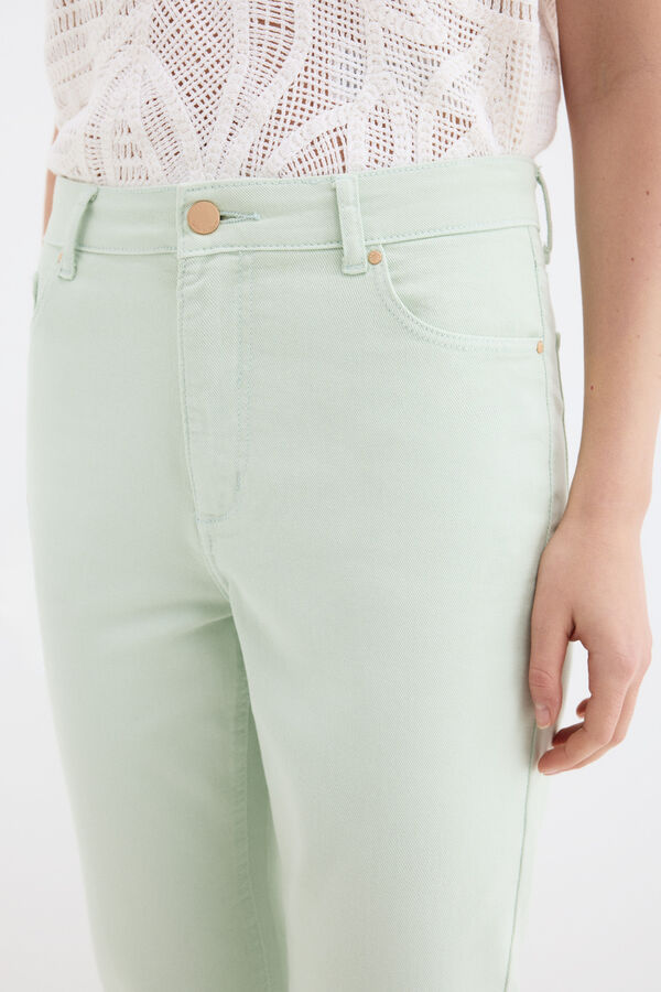 Pedro del Hierro Basic straight capri jeans Turquoise