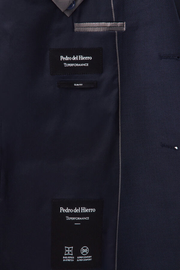 Pedro del Hierro Blazer de fato coordenado slim olho de perdiz Azul