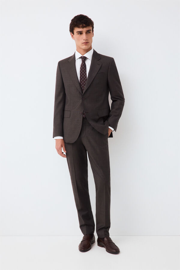 Pedro del Hierro Blazer de fato coordenado tailored linha alta serreta Marrom