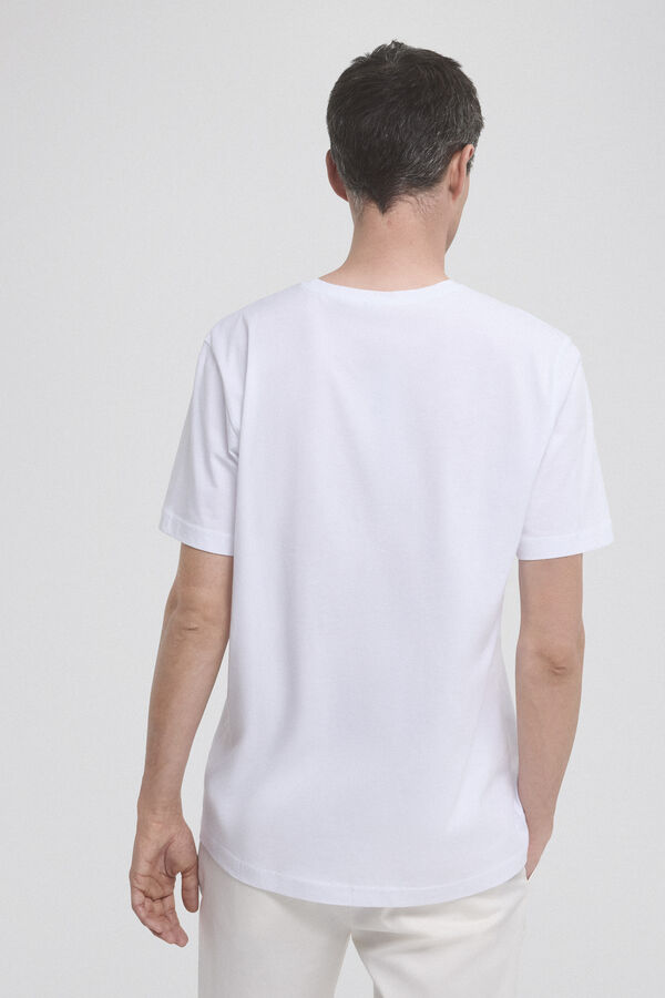 Pedro del Hierro Camiseta logo estampado Blanco
