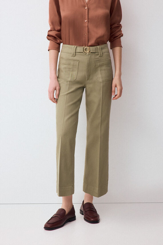 Jeans stove pipe capri