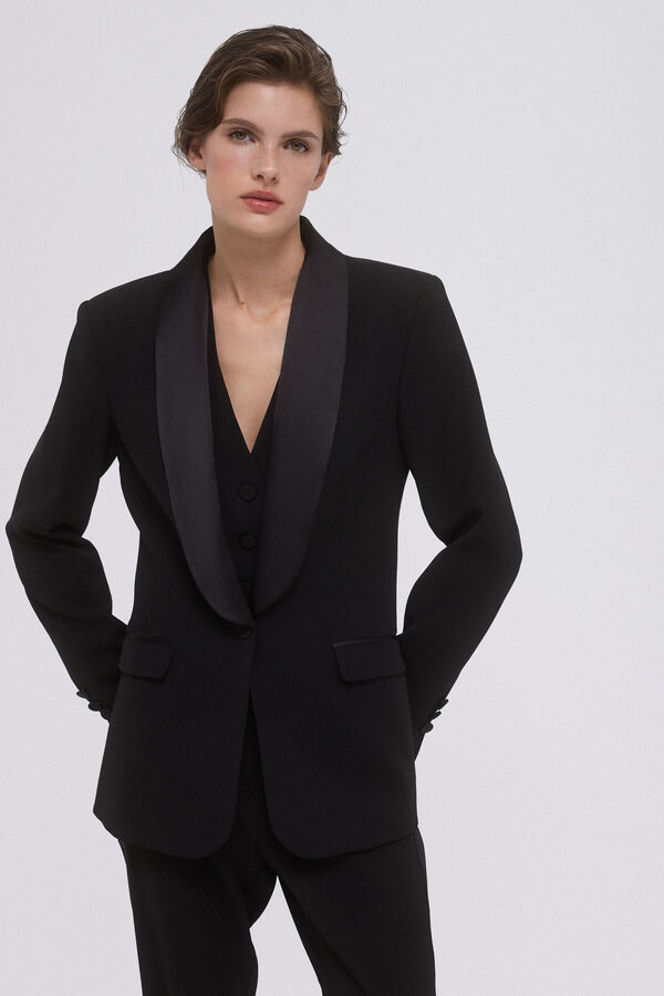 Pedro del Hierro Blazer de smoking Preto