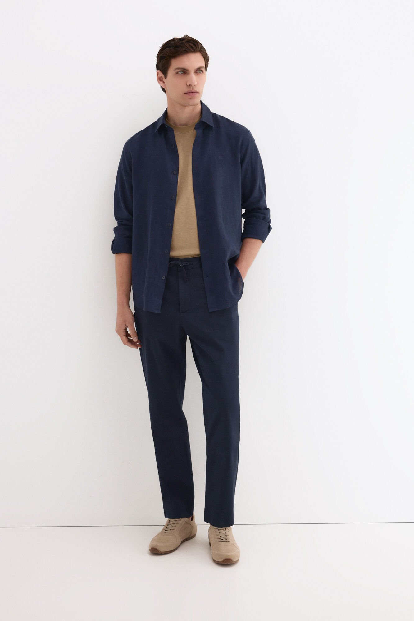 Pedro del Hierro Regular fit structured laced chinos